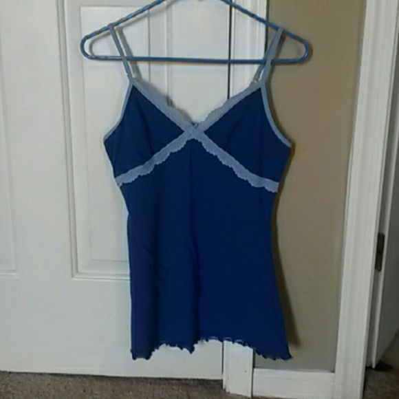 Blue Camisole Sleep Tank Top