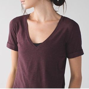 lululemon Love Tee, Bordeaux, size 8