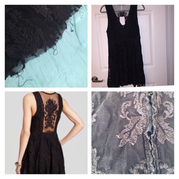 Free people black lace dress