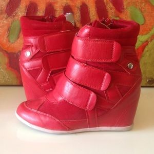 Red Hidden Wedge Sneaker