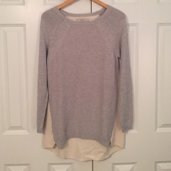 Two-toned tunic sweater