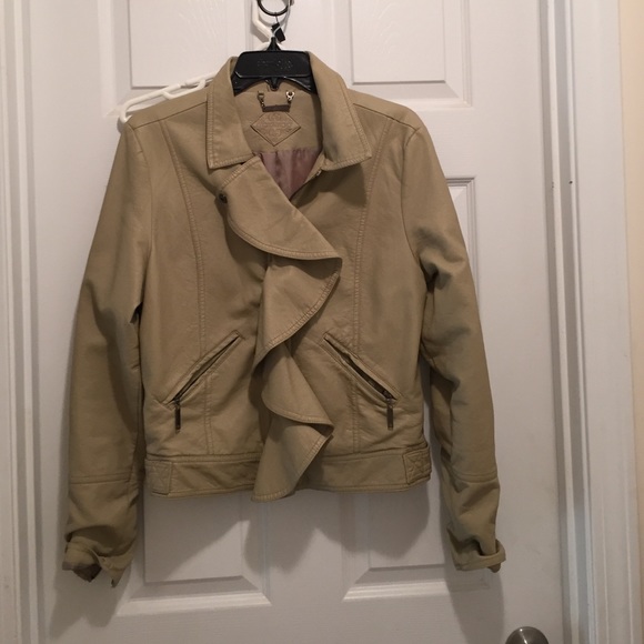 Tan leather jacket
