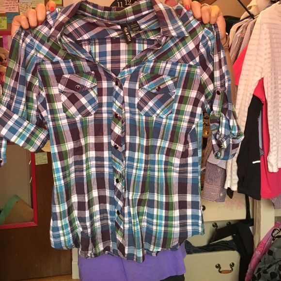 Plaid button up