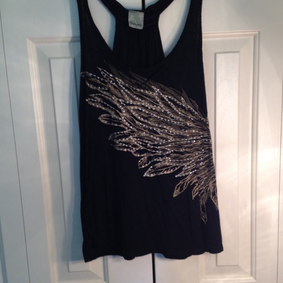 Black Wing Tank Top