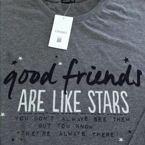 OYSHO (Zara) gray text lounge top size S, L, XL