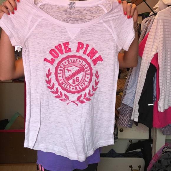 White pink shirt