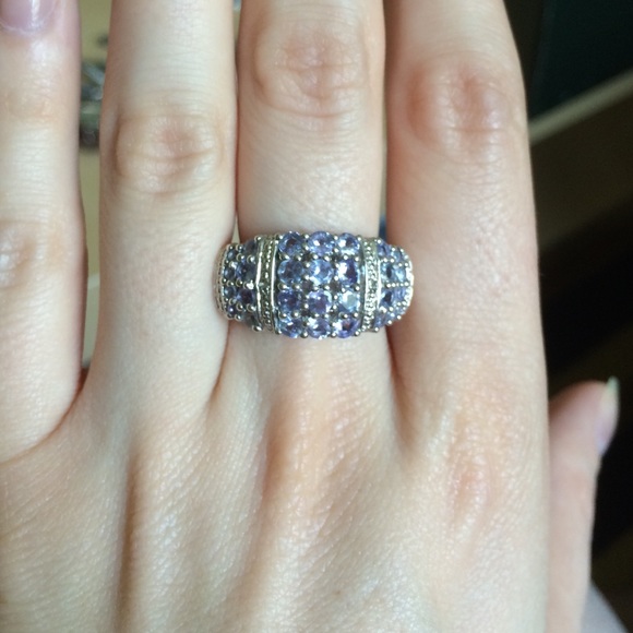 Chunky statement Tanzanite 7.5 silver ring