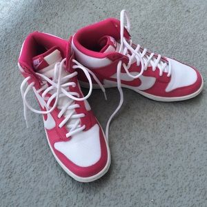 Pink Nike high tops