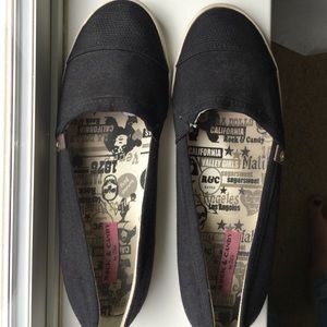 Black Slip-On Flats