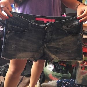 Blue starred Jean shorts