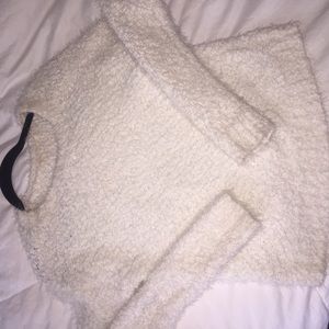 Fuzzy crop sweater