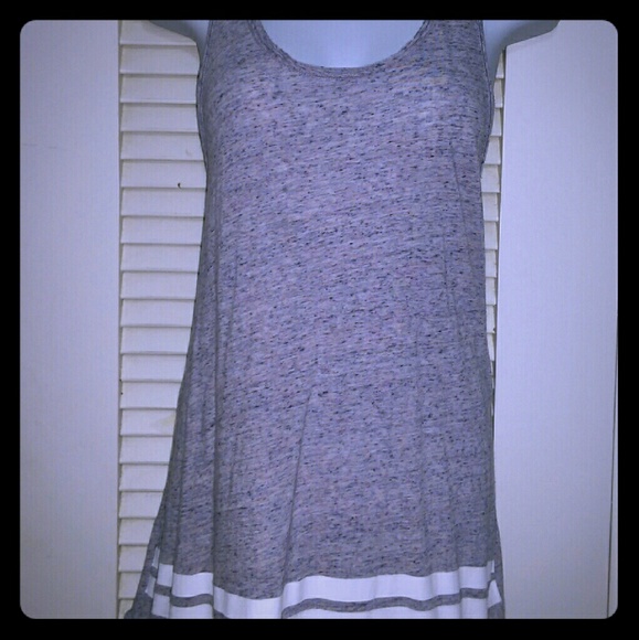 Grayish and white VS pink tank top. Medium,