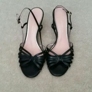 Black strappy heels size 8