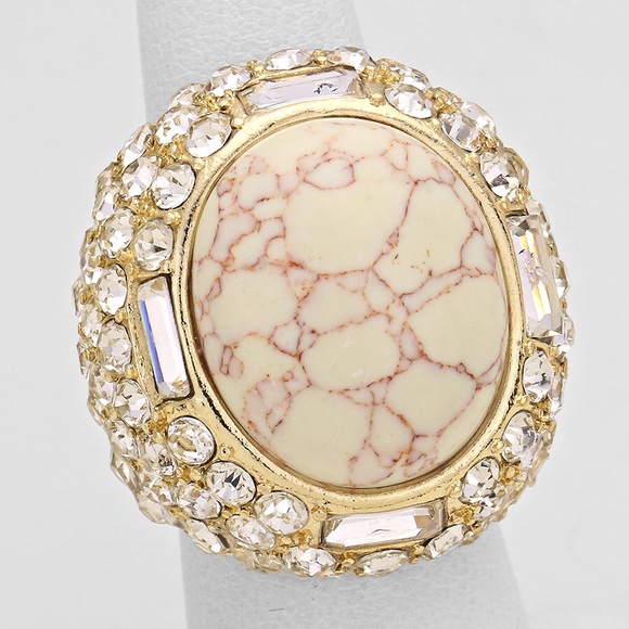 Crystal adjustable ring