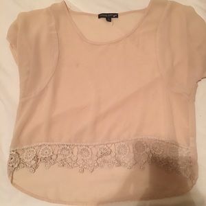 Cream colored laced shirt