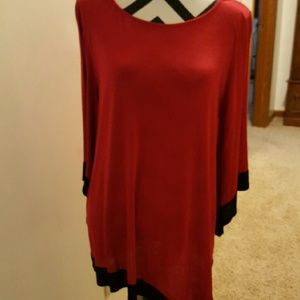 Red and black tunic