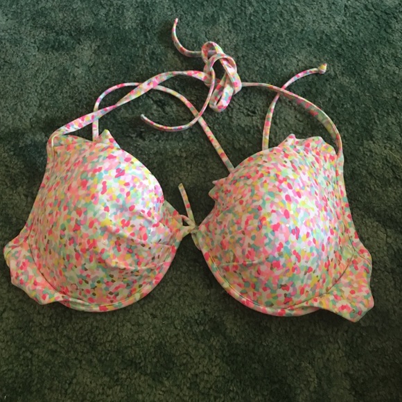 Multicolored Victorias Secret bikini top 36D