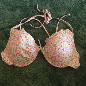 Multicolored Victorias Secret bikini top 36D