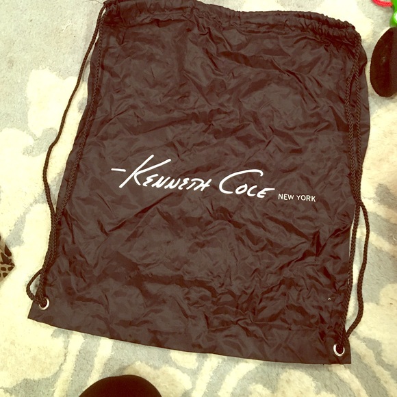 black Kenneth Cole string bag