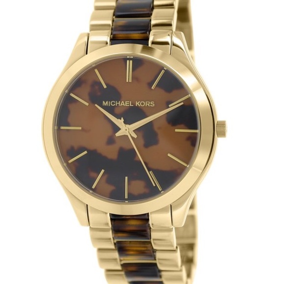 Michael Kors Accessories - Final price, Gold Tortoise MK Watch, new in box