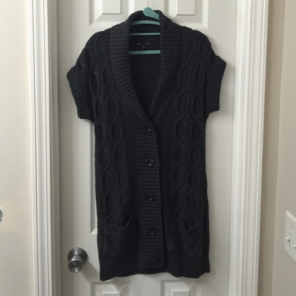 Grey, mid thigh sweater dress, from Gap