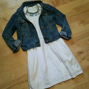 PRICE DROP! | GAP fit & flare white dress