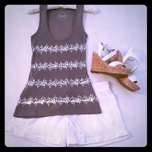 Grey tank top with sequins
