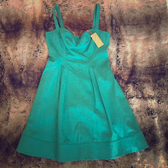 Zac Posen teal dress