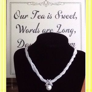 Fashion Pearl twist Love Necklace