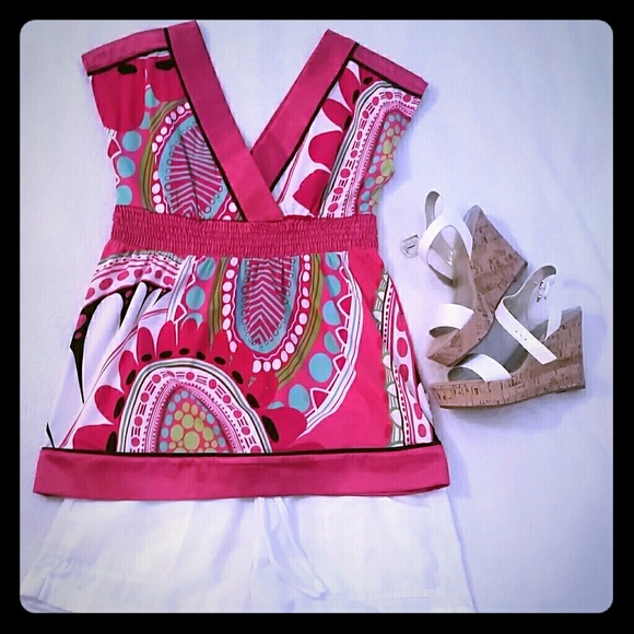 Gorgeous INC, fuchia, tunic top