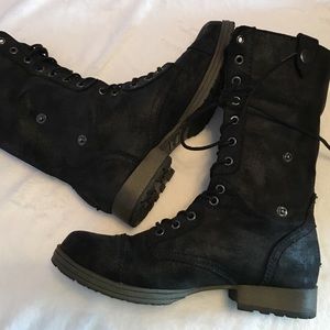 JUSTFAB Black Combat Boots
