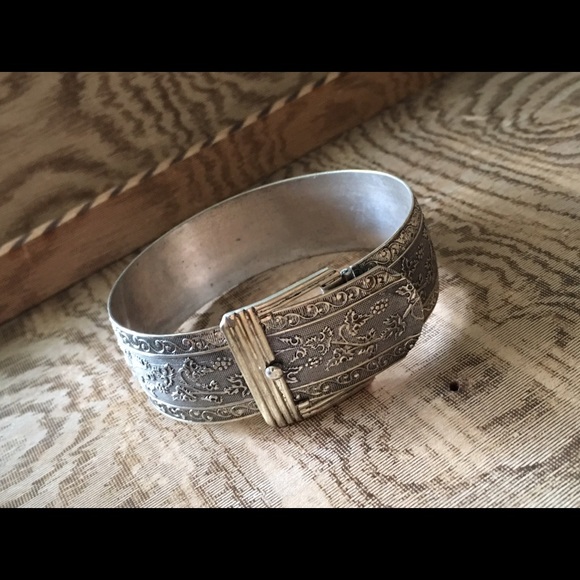vintage silver belt bracelet