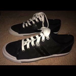 Coach black and white sneakers