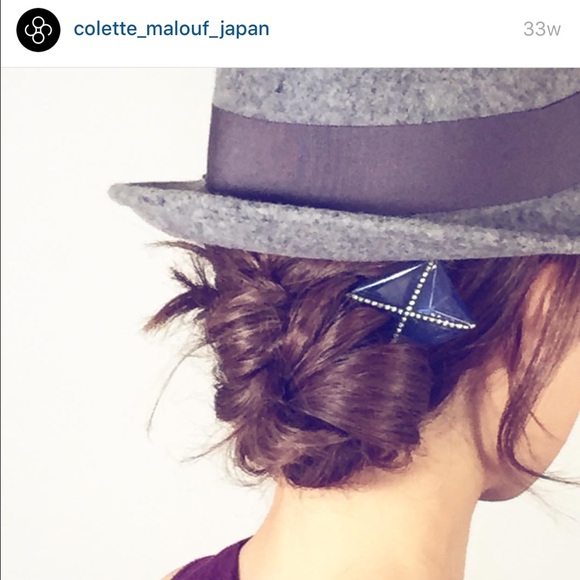 LAST 1π² Colette Malouf Acrylic Jade Hair Pin - Picture 3 of 4