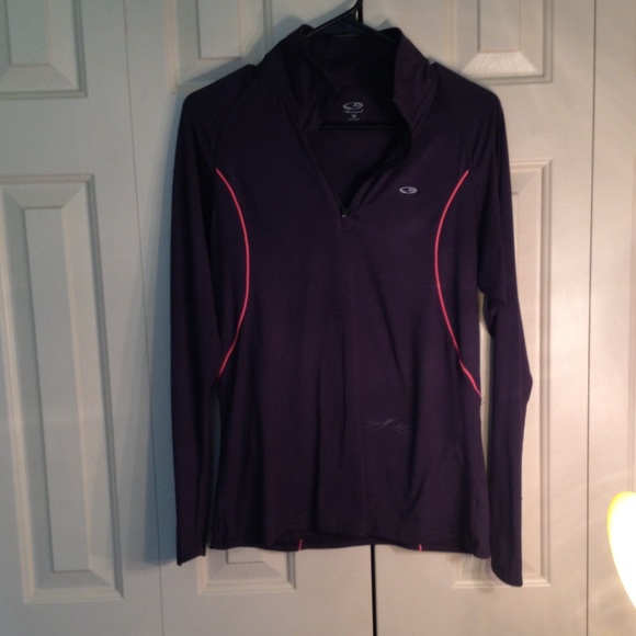 Gray Neon Coral Athletic Long Sleeve