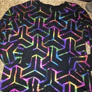 Geometric foil forever21 oversize sweatshirt