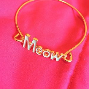 "Meow" bangle bracelet