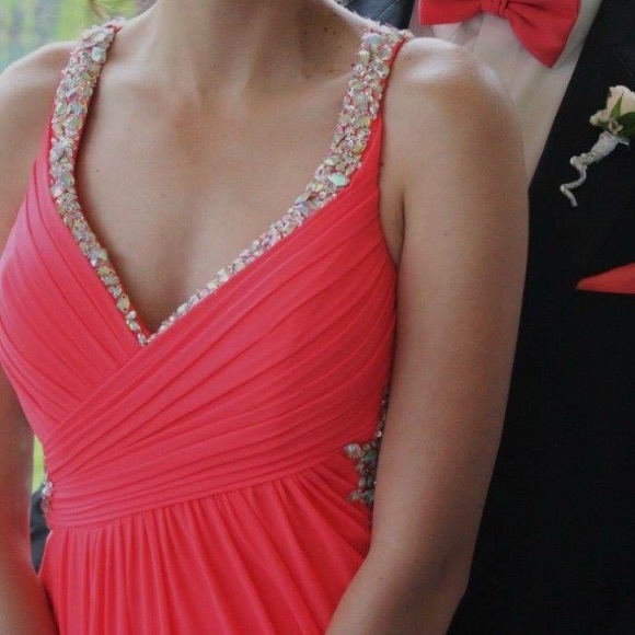Coral Jovani Prom Dress - Picture 2 of 4
