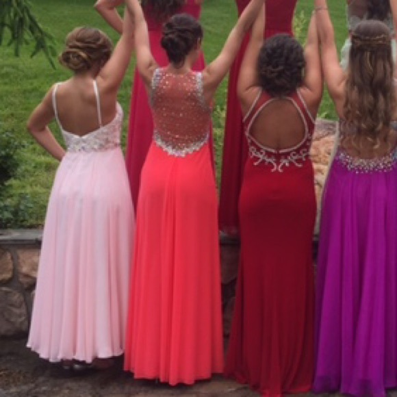 Coral Jovani Prom Dress - Picture 3 of 4