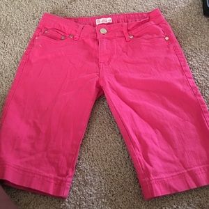 Pink Capri shorts