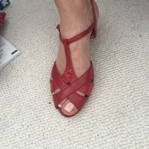 Red 1 inch heels