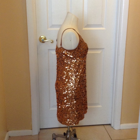 Forever 21 Copper Sequin Cocktail Dress - Picture 2 of 4