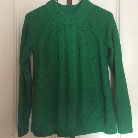 Green petite Talbots sweater