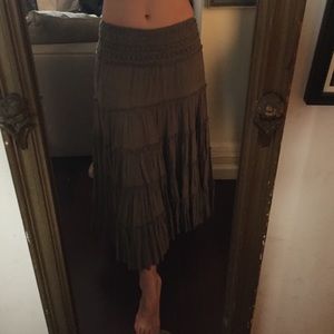 Free People hippie ankle length skirt