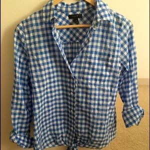J. Crew structured blue button down shirts