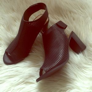Cut out perforated black booties!