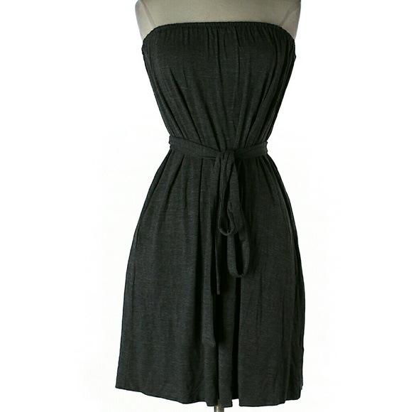J. Crew gray strapless dress