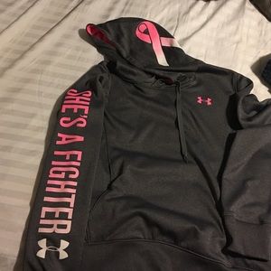 Women's Under armor breast cancer awareness hoodie