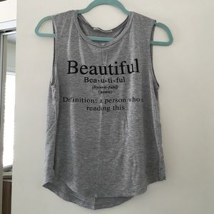 "Beautiful" Sleeveless Top NEW