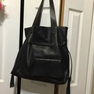 Black italian leather bag